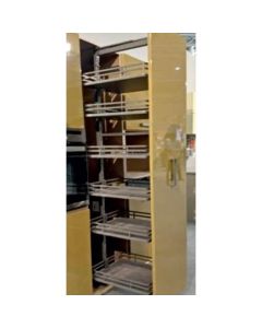 6 Tier - Cargo Larder Mechanism 120 kg For carcase width 300 mm- Anthracite Finish - comes with 6 Tier Larder, Frame , Basket and Basket holder