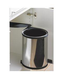 Waste-Bin.It Classic - Body Stainless steel with Black plastic Bin, 13 litres capacity