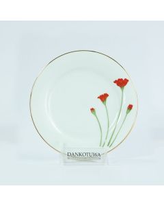 Red Flower Bread & Butter Plate