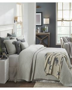 Waseme 100% Cotton Knitted With Polyester Filled King Size Bed Cover With 2 Pillow Covers And 3 Cushion Covers (Set Of 6)