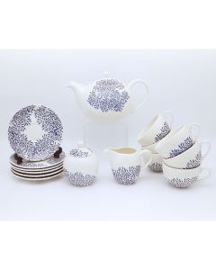 Blue Leaf 17 Pieces Tea Set