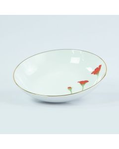 Red Flower Cereal Bowl