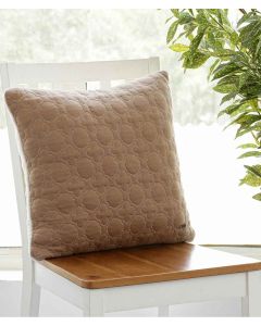 Bubble Cotton Knitted Decorative Dove Beige & Natural Color 18 x 18 Inches Cushion Cover - Pluchi