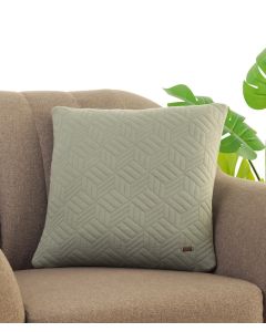 3 D Cubic Ryegrass Cotton Knitted Quilted Decorative 18 X 18 Inches Cushion Cover