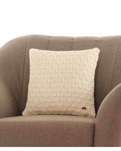 Kelly Knit Cotton Knitted Decorative Natural Color 16 x 16 Inches Cushion Cover