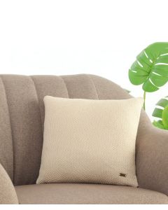 Mini Moss Knit Natural Cotton Knitted Decorative 16 X 16 Inches Cushion Cover