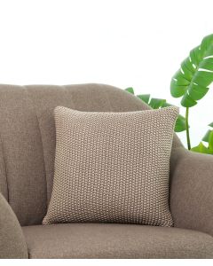 Knitted Purl Stone Cotton Knitted Decorative 16 X 16 Inches Cushion Cover