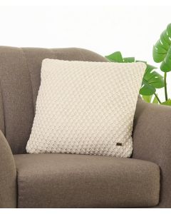 Mini Popcorn Natural Cotton Knitted Decorative 18 X 18 Inches Cushion Cover