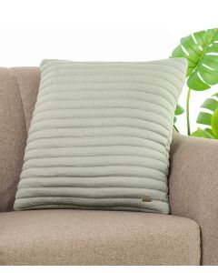Waseme Ryegrass Cotton Knitted Quilted Decorative 18 X 18 Inches Cushion Cover