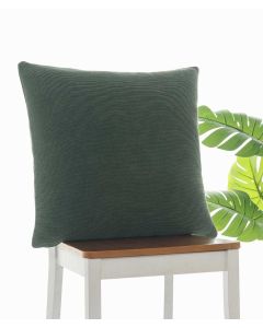 Marina Cotton Knitted Decorative Bermuda Green Color 22 x 22 Inches Cushion Cover - Pluchi