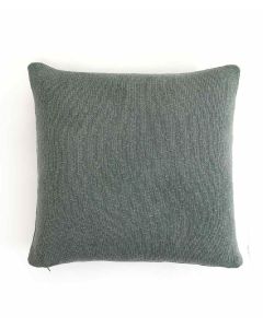 Marina Cotton Knitted Decorative Cadet Grey Color 22 x 22 Inches Cushion Cover - Pluchi