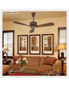 Mini Cherry – 36″ Contemporary Wood Crafted fan with 3 x Customisable Natural wooden blades and optional Remote Integration