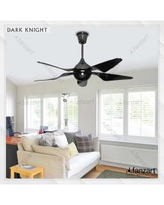 Dark Knight – 48” Modern fan with 5 x Palm Shape ABS Nickel Black blades with optional Remote Control Integration