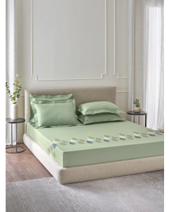 D'Decor King Size Bedsheet - CELADON GREEN BSE071 (Pack of 1)