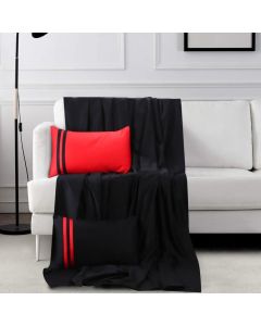 600 TC French Home Bedding - Standard Pillow Cover 45cm X 68cm (2pc) - Black