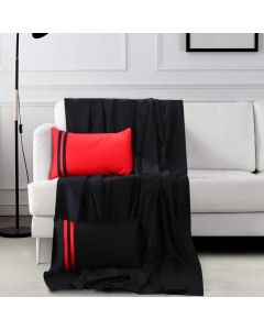 600 TC French Home Bedding - King Size Bedsheet 2.74mtr. X 2.74 Mtr. & 2 Pillow Cover 45cm X 68cm - Black