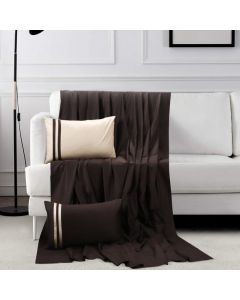 600 TC French Home Bedding - Standard Pillow Cover 45cm X 68cm (2pc) - Choco 