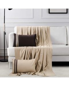 600 TC French Home Bedding - King Size Bedsheet 2.74mtr. X 2.74 Mtr. & 2 Pillow Cover 45cm X 68cm - Mouse