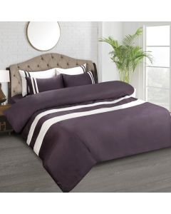 600 TC French Home Bedding - King Size Bedsheet 2.74mtr. X 2.74 Mtr. & 2 Pillow Cover 45cm X 68cm - Purple