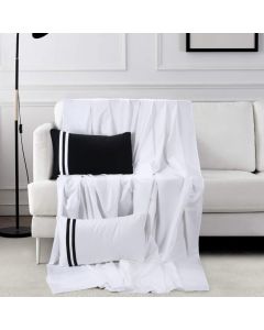 600 TC French Home Bedding - Standard Pillow Cover 45cm X 68cm (2pc) - White