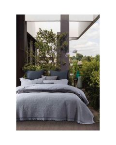 Steel Grey Quilted Bed Spreads King Size bedcoves 2.28 mtr x 2.50 mtr & 2 P. Cover 45Cm X 68Cm