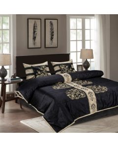 Raw Silk Wedding Set - black