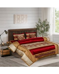 Raw Silk Wedding Set - mahroon