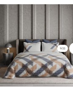 ENTWINE DOUBLE BEDSHEET WITH 2 PILLOW COVER -  RA10 - BLUE GREY (Pack of 1)