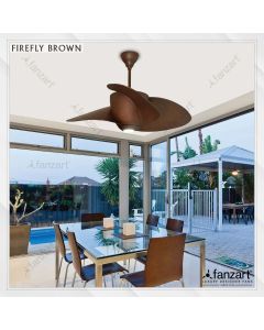 Firefly Walnut – 44″ Modern fan with 3 x ABS Walnut finish blades, BLDC motor, Summer-Winter feature and Remote Control