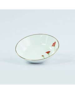 Red Flower Fruit Saucer