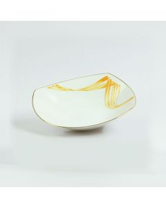 Fancy Wave Gold Fruit Saucer