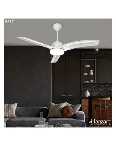 Halo- 52″ Modern Fan with 3x High Quality PC Illuminated Blades, Whisper-Quiet BLDC Motor, Summer-Winter Feature, Remote Control