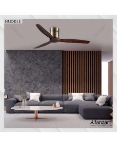 Huddle – 52″ Modern fan with 3 x Rosewood blades and Remote Control for low height ceilings