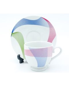 Color Line Tea Cup & Saucer