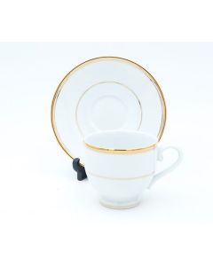 Infinity Gold Line Tea Cup and Saucer