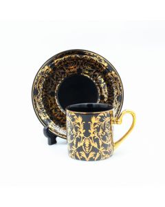 Oval Black Tea Cup and Saucer