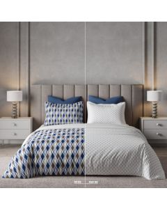 SEREN DOUBLE BEDSHEET WITH 2 PILLOW COVER -  DN03 - INFINITY BLUE(Pack of 1)