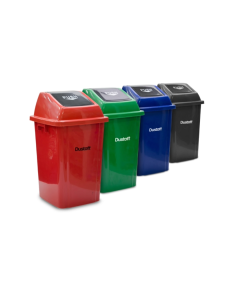 Dustoff Garbage Bin with Swing Lid 60 Litre Inox