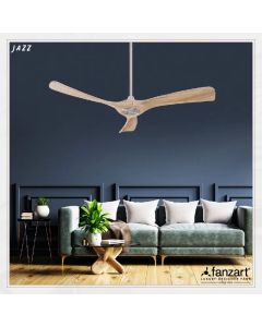 Jazz – 52″ – Contemporary fan with 3x Customisable Natural Wood blades, BLDC motor, Summer-Winter feature and Remote Control