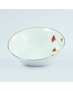 Red Flower large Salad Bowl