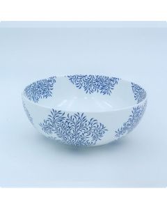 Blue Leaf Large Salad Bowl
