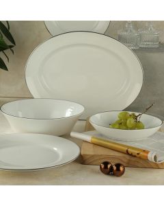 Cherry Platinum 21 Pieces Dinner Set
