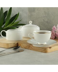 Cherry Gold 17 Pieces Tea Set