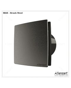 Max 6” Brush Steel- Ventilating Premium Exhaust Fan with Ultra Silent Technology