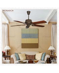 Monarch- 52″ Classic fan with 5 x Machine Polished Special wooden blades, Summer- Winter Feature, Pull Chain Included, Optional Remote Integration