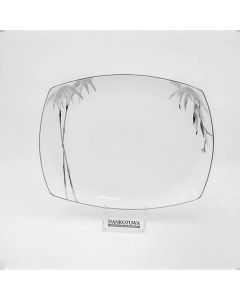 Bamboo Silver Platter 14''