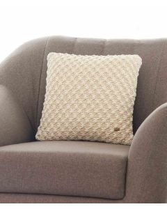 Popcorn Cotton Knitted Decorative Natural Color 16 x 16 Inches Cushion Cover