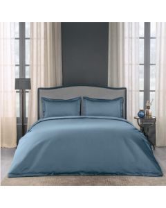 POLYGEM DOUBLE BEDCOVER WITH 2 PILLOW COVER -  RGL01 - AQUA MARINE (Pack of 1)