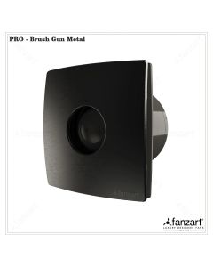 Pro 6” Brush Gun Metal- Ventilating Premium Exhaust Fan with Ultra Silent Technology