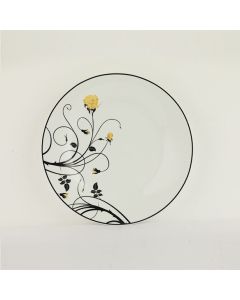 Black Rose Salad Plate